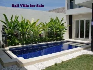 Bali Villa for Sale