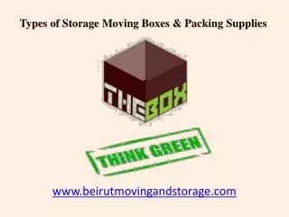 Types of Beirut Storage Moving Boxes and Packing Supplies