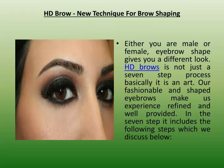 hd brow new technique for brow shaping