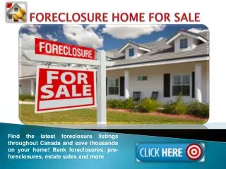 Foreclosure Home for Sale