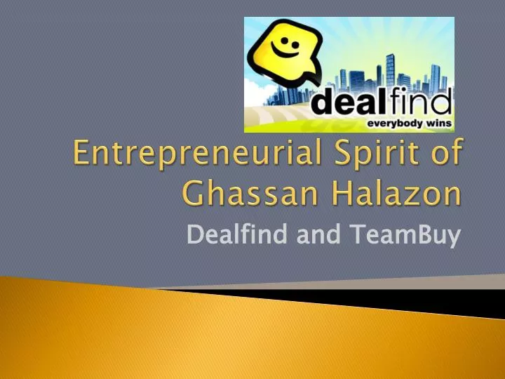 entrepreneurial spirit of ghassan halazon