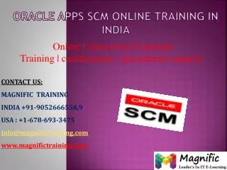 Oracle apps scm online training in india