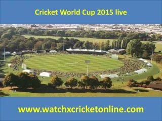 Cricket World Cup 2015 live