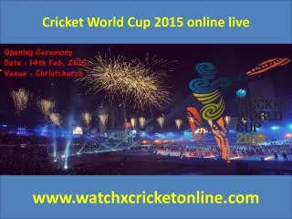 Cricket World Cup 2015 online live