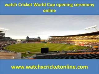 watch Cricket World Cup online