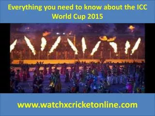 Everything you need to know about the ICC World Cup 2015