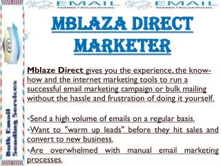 Mblaza Direct Marketer