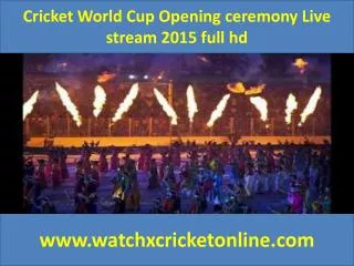 Cricket World Cup Livestream 2015 full hd