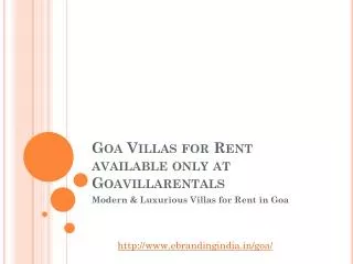 Service Villa house rent for tourist in Goa
