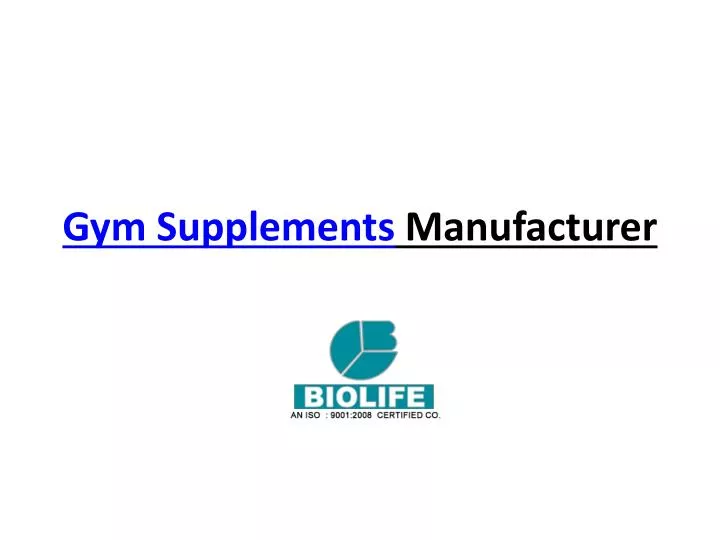 gym supplements manufacturer