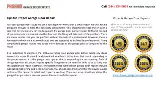 Tips for Proper Garage Door Repair
