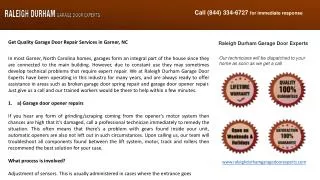 Get Quality Garage Door Repair Services in Garner, NC
