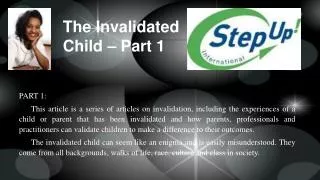The Invalidated Child - Part I