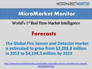 Fire Sensors and Detectors Market is Estimated to Reach $410