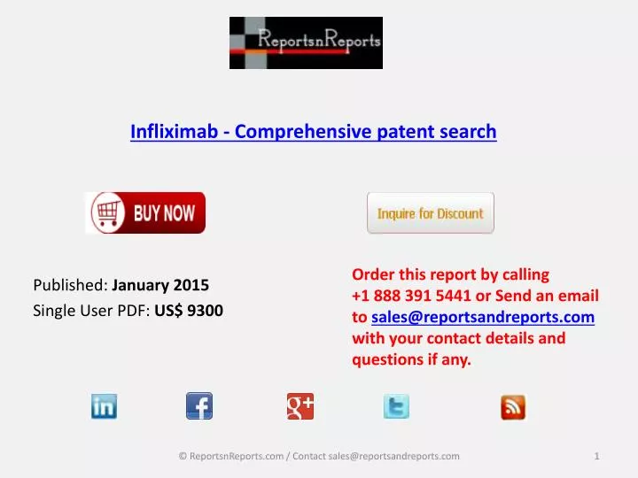 infliximab comprehensive patent search