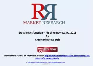Erectile Dysfunction Therapeutic Pipeline Review 2015