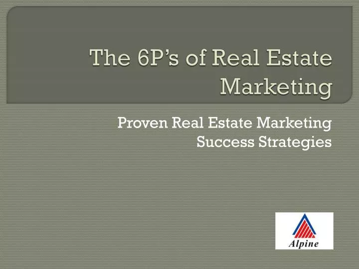 the 6p s of real estate marketing