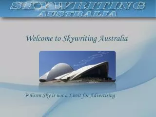 Aerial Advertising - Skywriting Australia