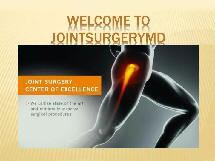 welcome to jointsurgerymd