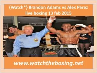 watch boxing match Brandon Adams vs Alex Perez live
