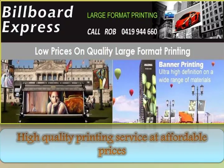 high quality printing service at affordable prices