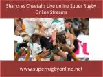 Watch Sharks vs Cheetahs Live Stream Rugby