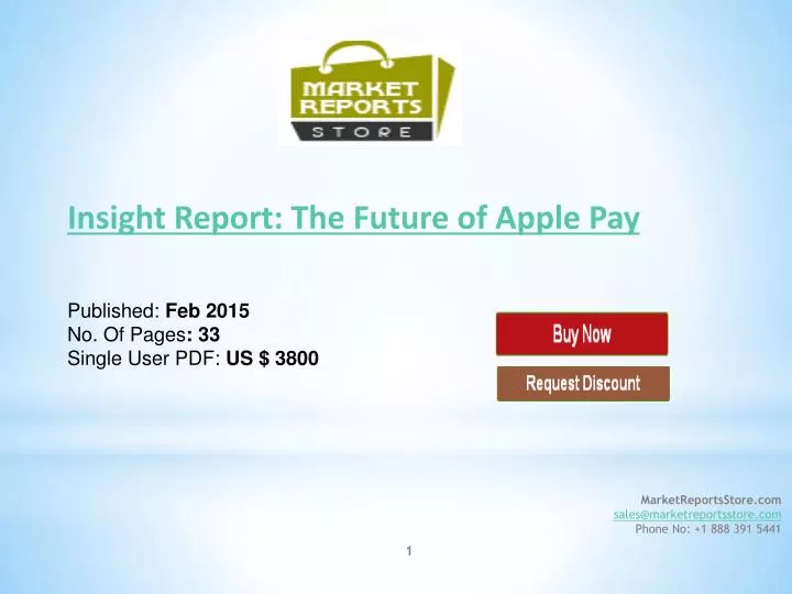 insight report the future of apple pay published feb 2015 no of pages 33 single user pdf us 3800