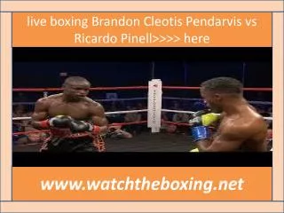 !!!!watch Brandon Cleotis Pendarvis vs Ricardo Pinell live s