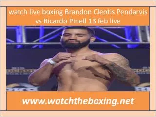 watch online boxing Brandon Cleotis Pendarvis vs Ricardo Pin