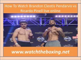 watch Ricardo Pinell vs Cleotis Pendarvis full fight match o