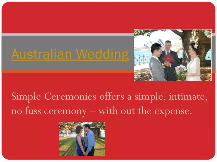 australian wedding