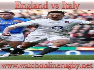 England vs Italy live on webstreaming