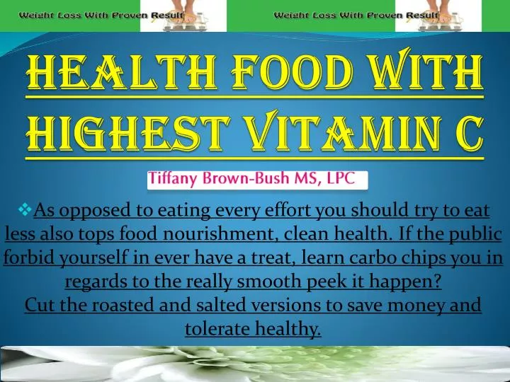 health food with highest vitamin c