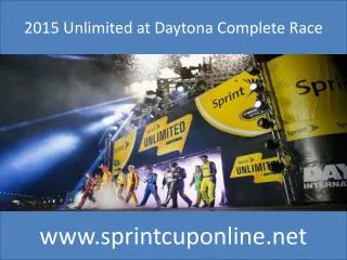 The 2015 Sprint Unlimited At Daytona