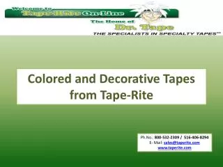 Slide: Colored and Decorative Tapes from Tape-Rite