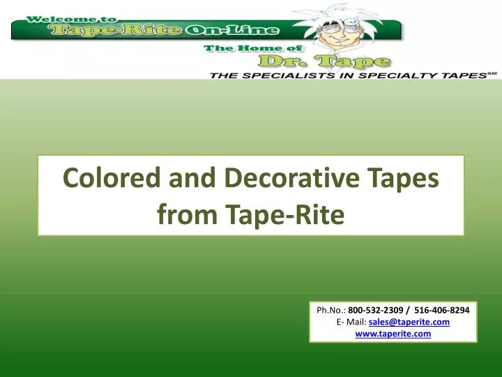 colored and decorative tapes from tape rite