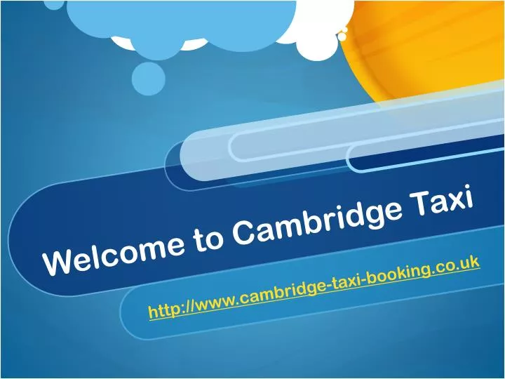 welcome to cambridge taxi