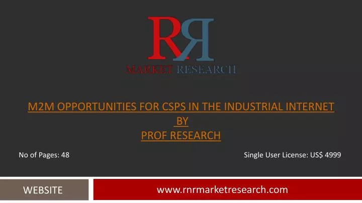 m2m opportunities for csps in the industrial internet by prof research
