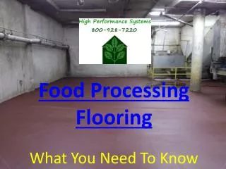 Food Processing Flooring