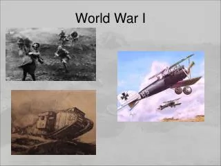 Causes of World War I and United States Entry