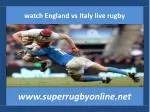 watch England vs Italy live rugby