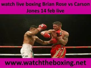 Brian Rose vs Carson Jones boxing sports @@@@}}} live