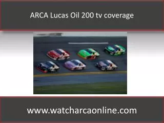 ARCA Lucas Oil 200 tv coverage