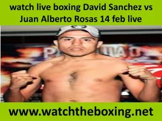 watch live boxing David Sanchez vs Juan Alberto Rosas 14 feb