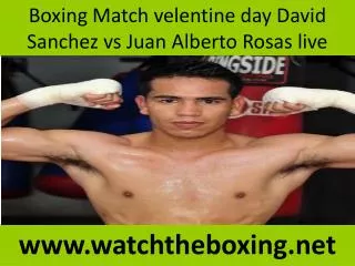 boxing David Sanchez vs Juan Alberto Rosas live fight