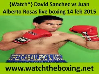 live David Sanchez vs Juan Alberto Rosas stream