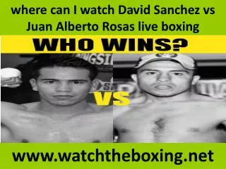 how to watch Sanchez vs Rosas live stream boxing