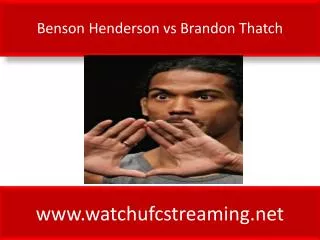Benson Henderson vs Brandon Thatch