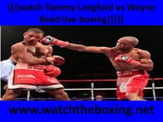 {{{watch Tommy Langford vs Wayne Reed live boxing}}}}}
