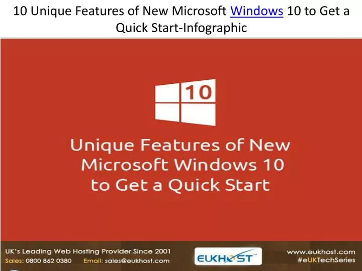 10 unique features of new microsoft windows 10 to get a quick start infographic